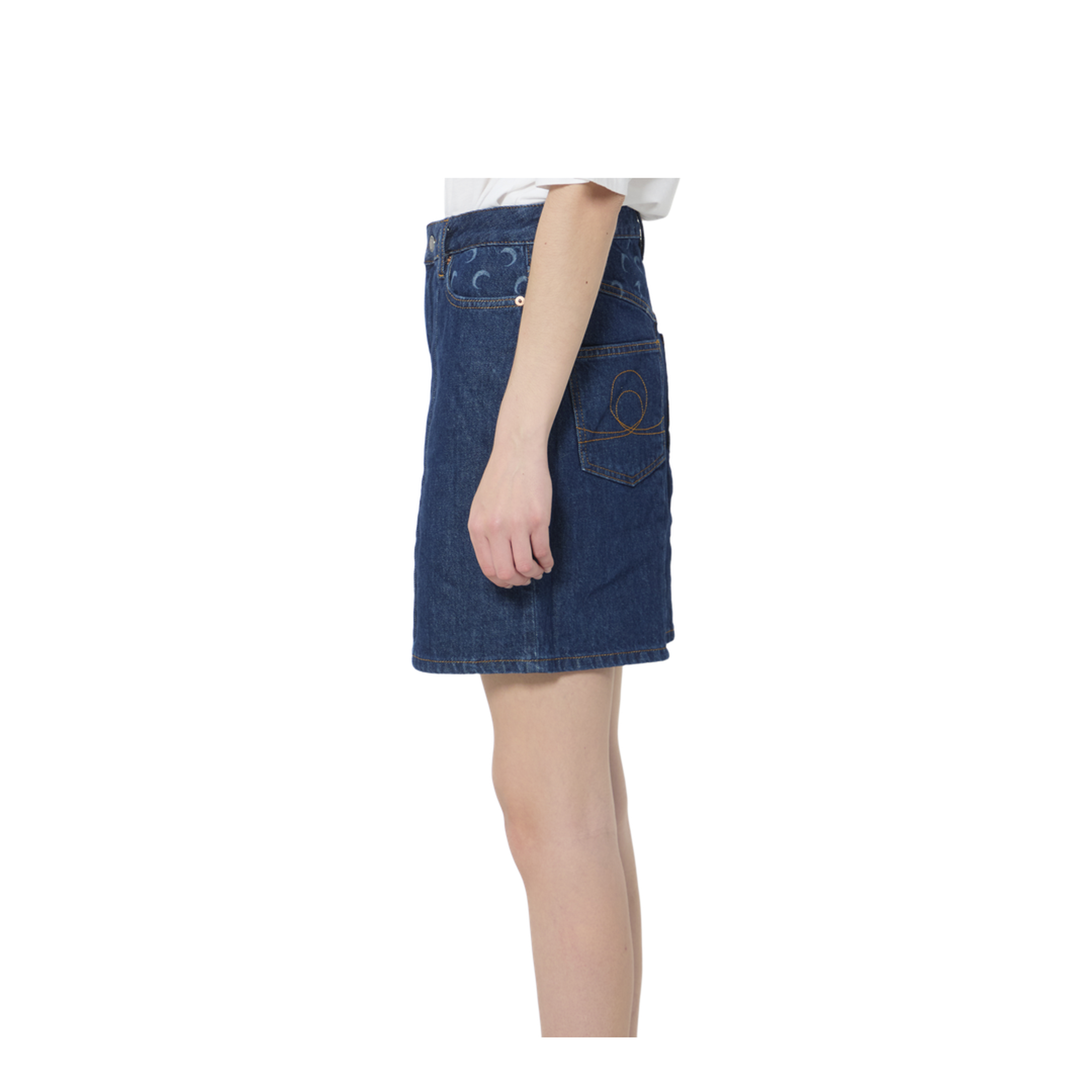 MAYFEYR - Marine Serre - Midnight Denim Shorts - WSH018ARDEN0002BL80