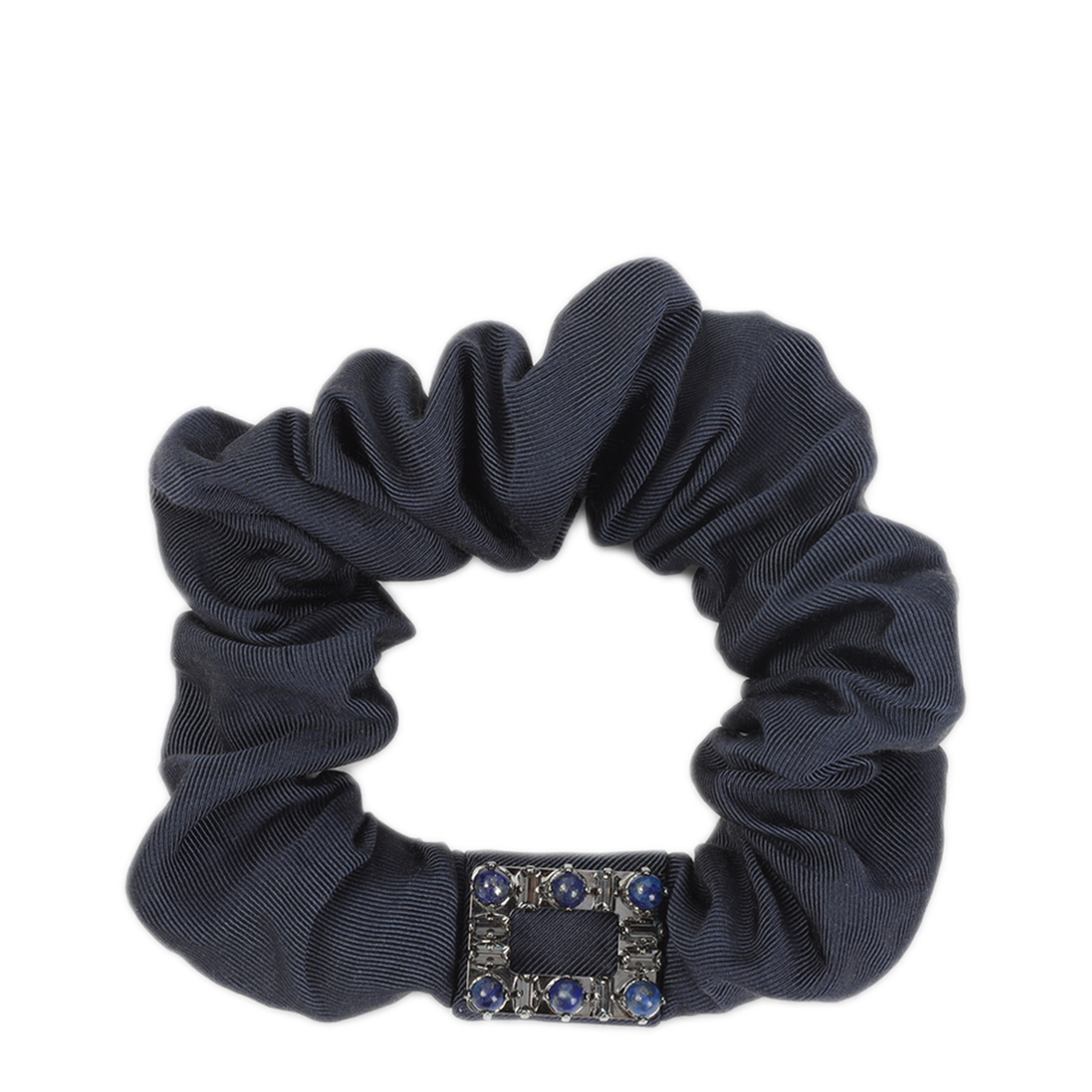MAYFEYR - Roger Vivier - Tres Vivier Stone Blue Cotton Scrunchie - REWAC7000016N1U800