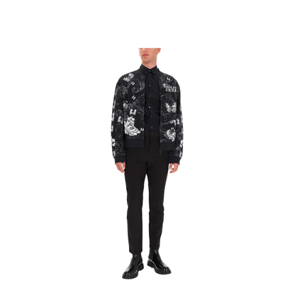 MAYFEYR - VERSACE JEANS COUTURE - Cotton Fleece Bomber Jacket - 79GAI30CFS206U23