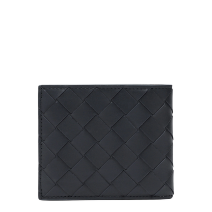 MAYFEYR - Bottega Veneta - Midnight/Basalt Bi-Fold Wallet In Intrecciato Leather - 749412VCPQ64364