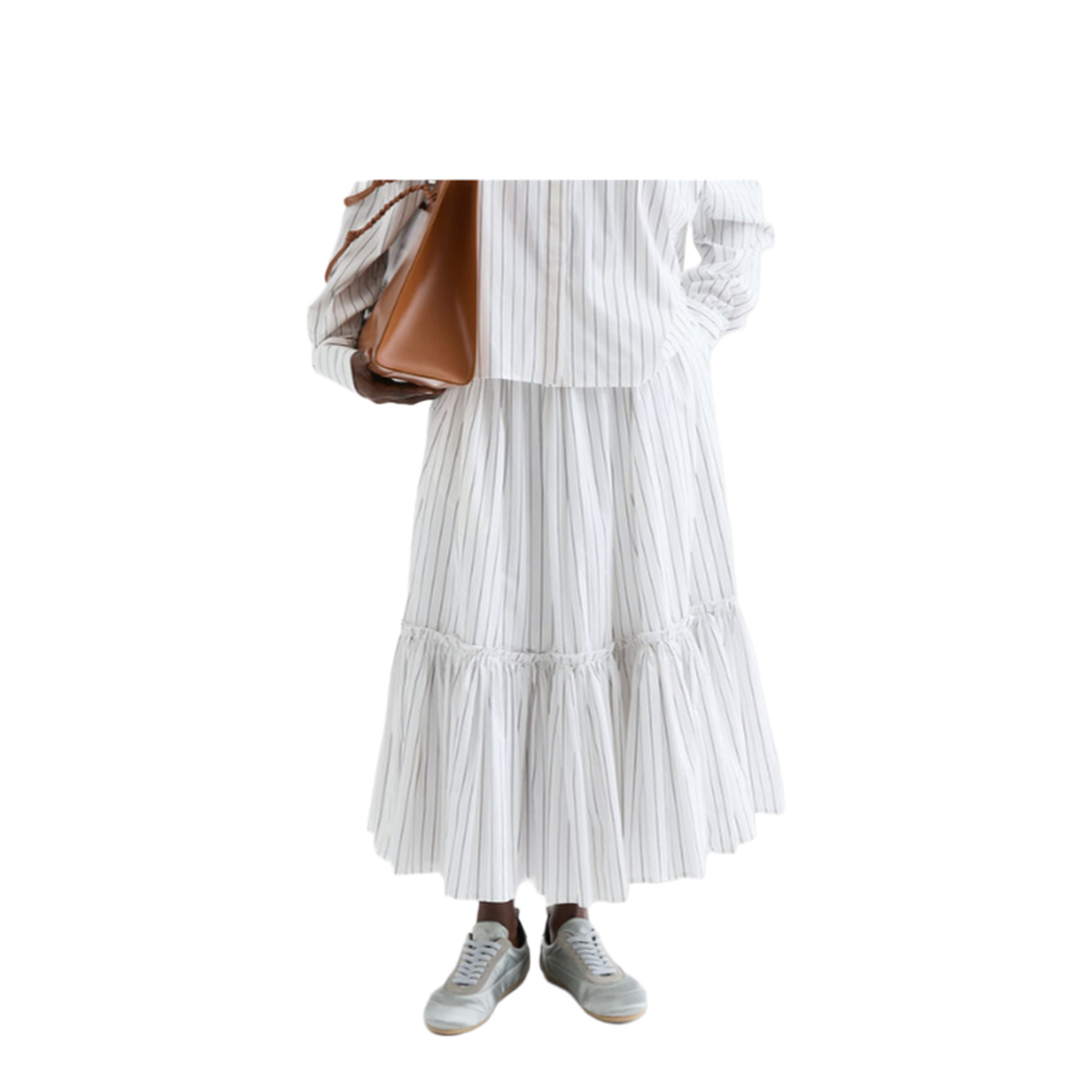 Striped Lightweight Cotton Skirt