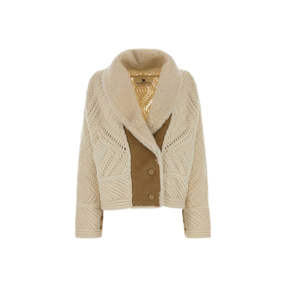 MAYFEYR - Ermanno Scervino - Beige Virgin Wool Coat - D495D303SHQTX14800