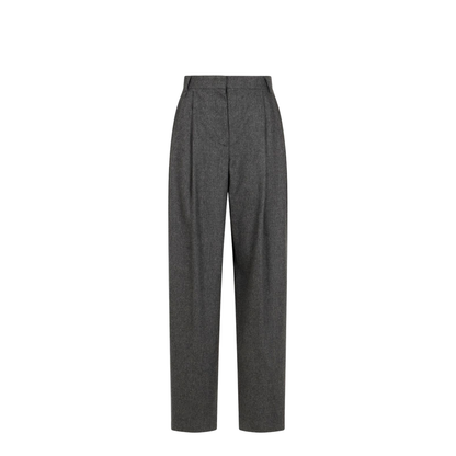 Wool Checked Trousers