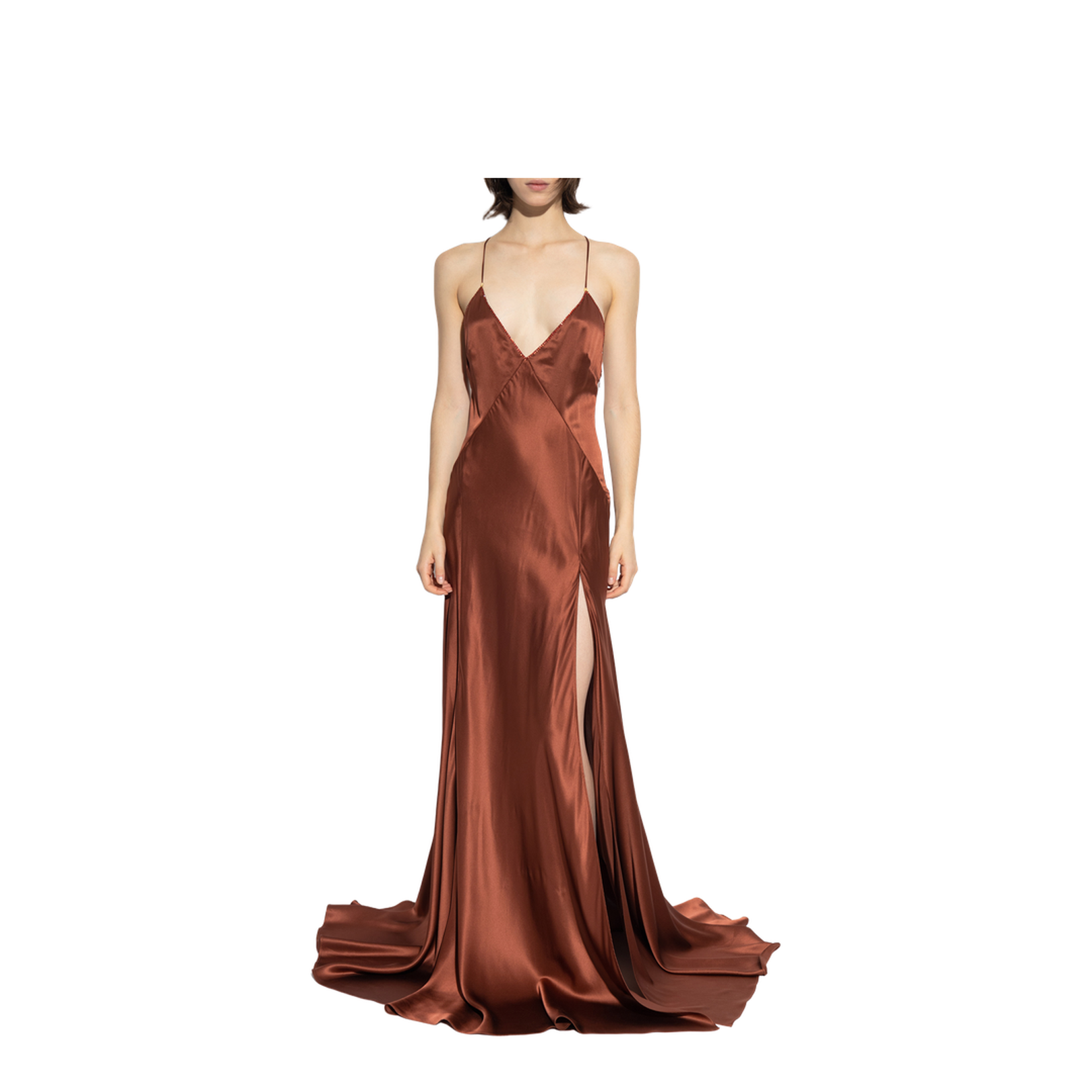 Silk Dress with Spaghetti Straps