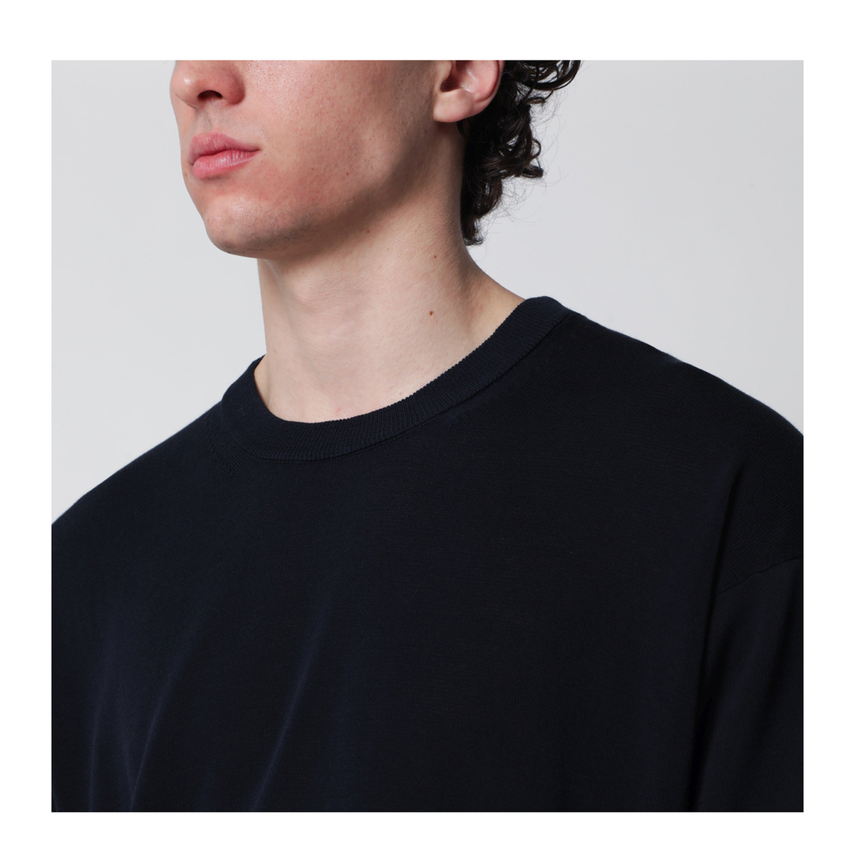 MAYFEYR - Roberto Collina - Navy Blue Cotton Knit T Shirt - 261MYA11021CO10