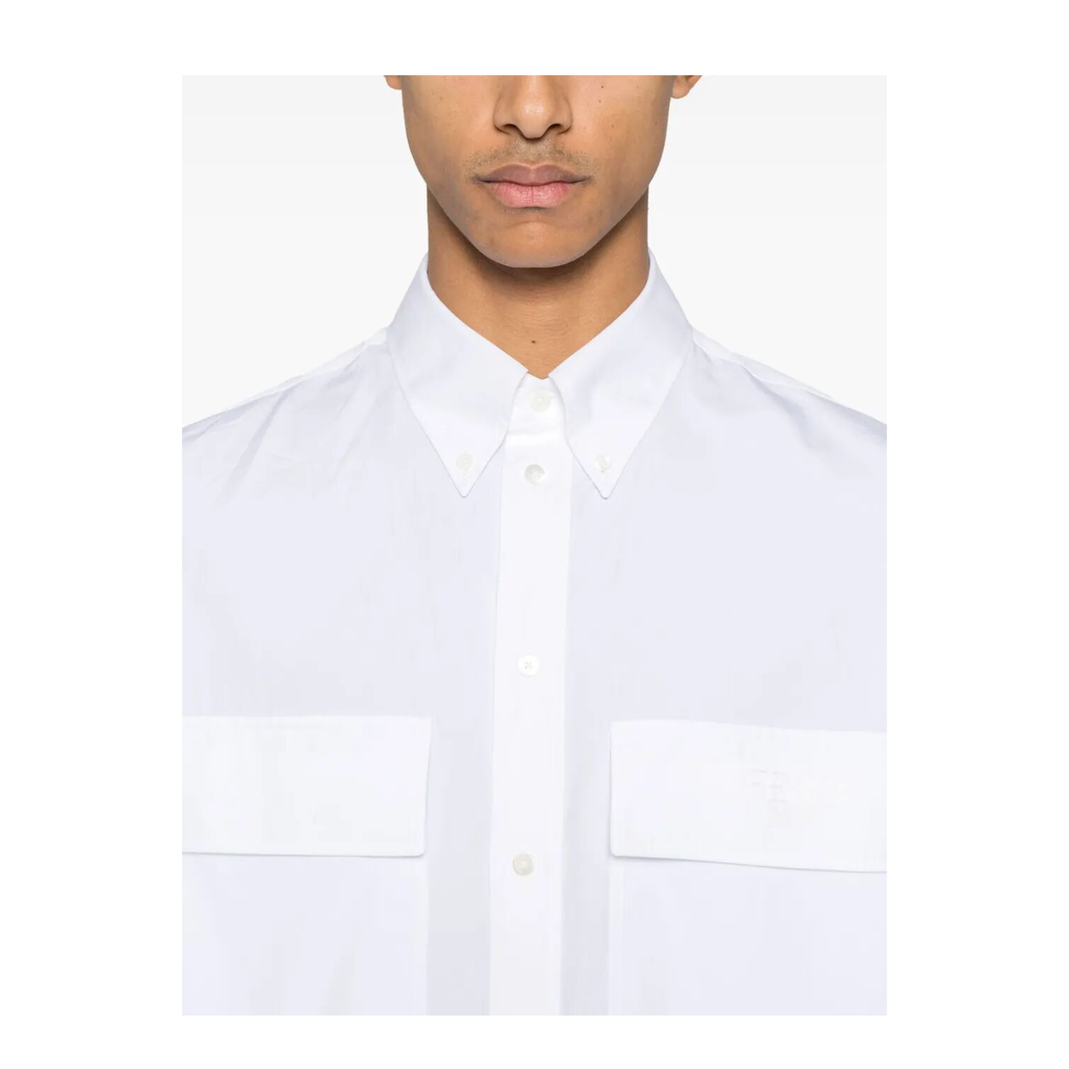 MAYFEYR - Fendi - Topstitched Roma Lettering Cotton Shirt - FS1310AU6XF0QA0