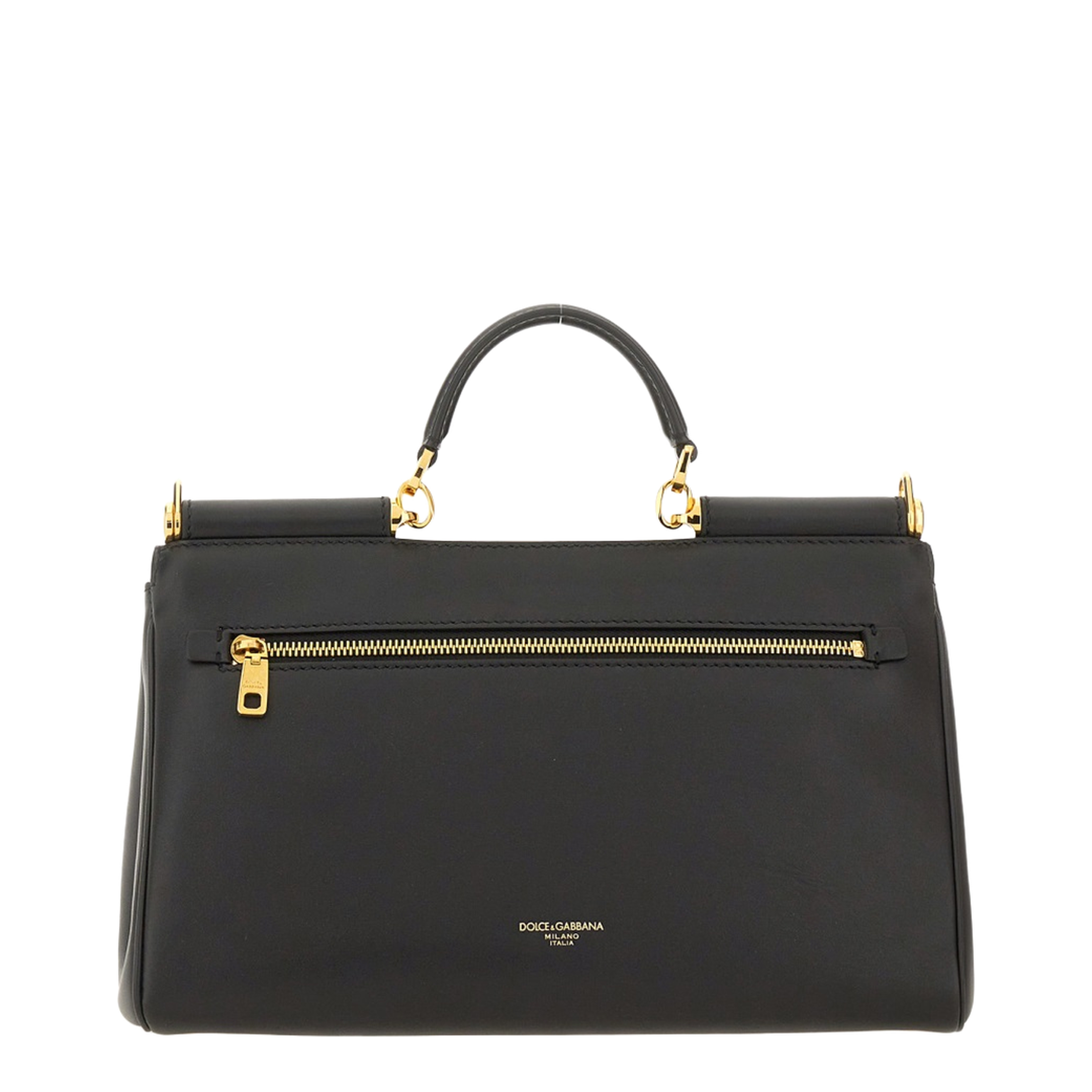 My Sicily handbag in plongé calfskin in Black