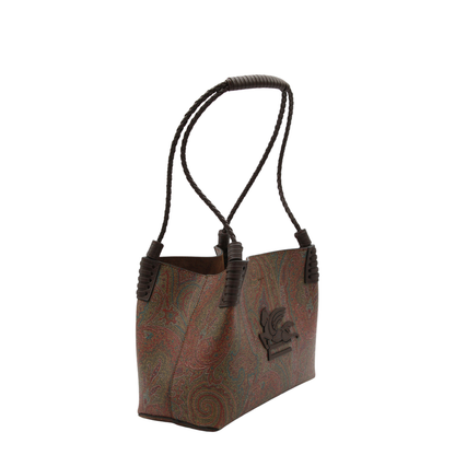 Libra Small Coated Paisley Tote Bag - Brown