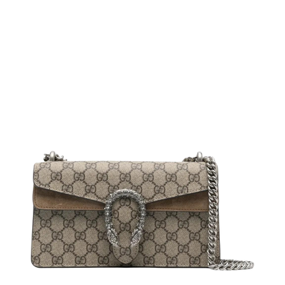 Dionysus Canvas Wallet On Chain - Beige