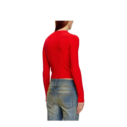 Rib-knit Viscose-blend Top with Oval D