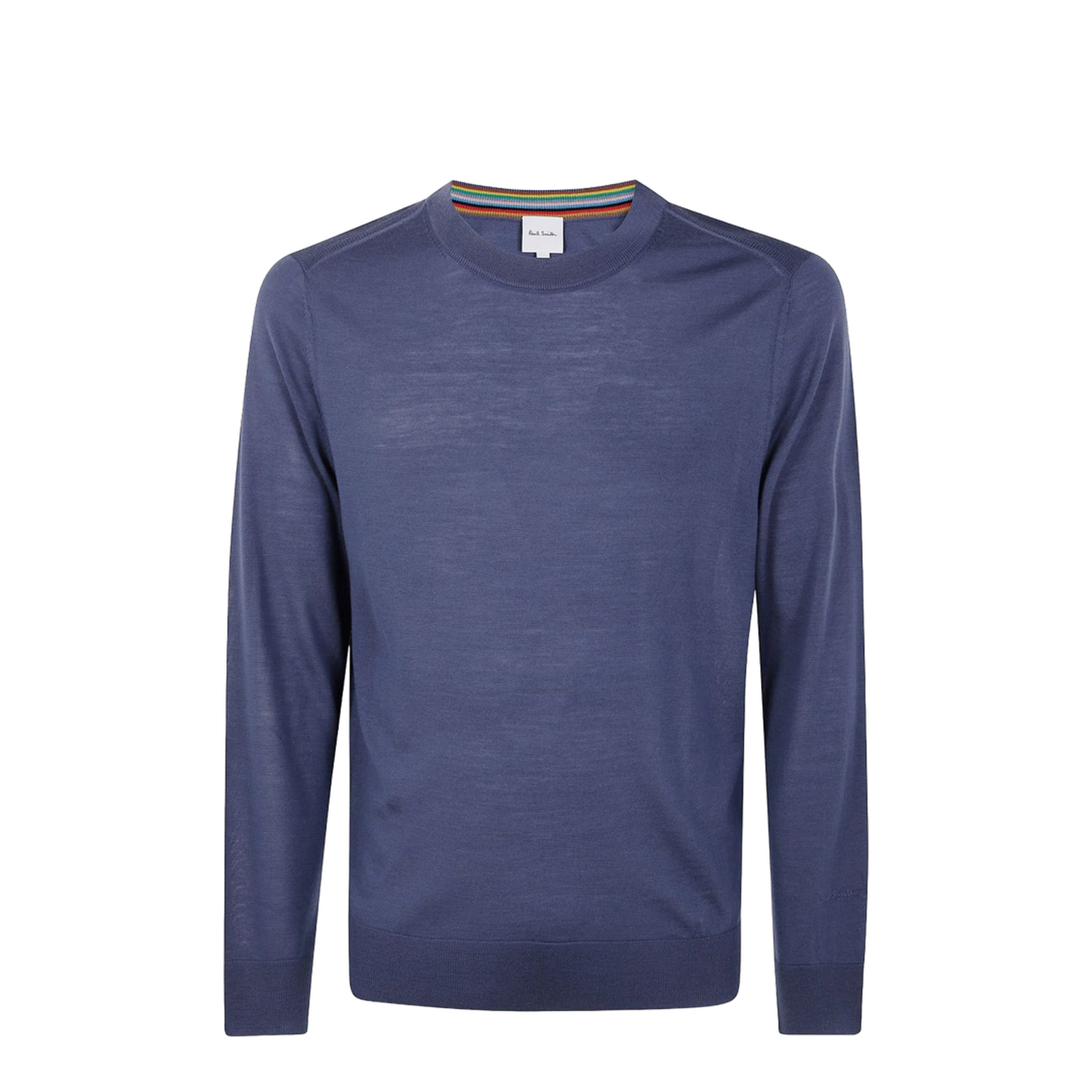 Petrol Blue Merino Wool Crew Neck Sweater