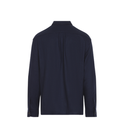 MAYFEYR - RALPH LAUREN PURPLE LABEL - Navy Cashmere Sport Shirt - 790P22480001NAVY