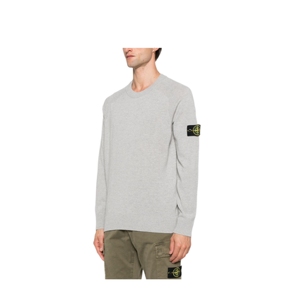 Light Grey Ribbed Crewneck Sweater