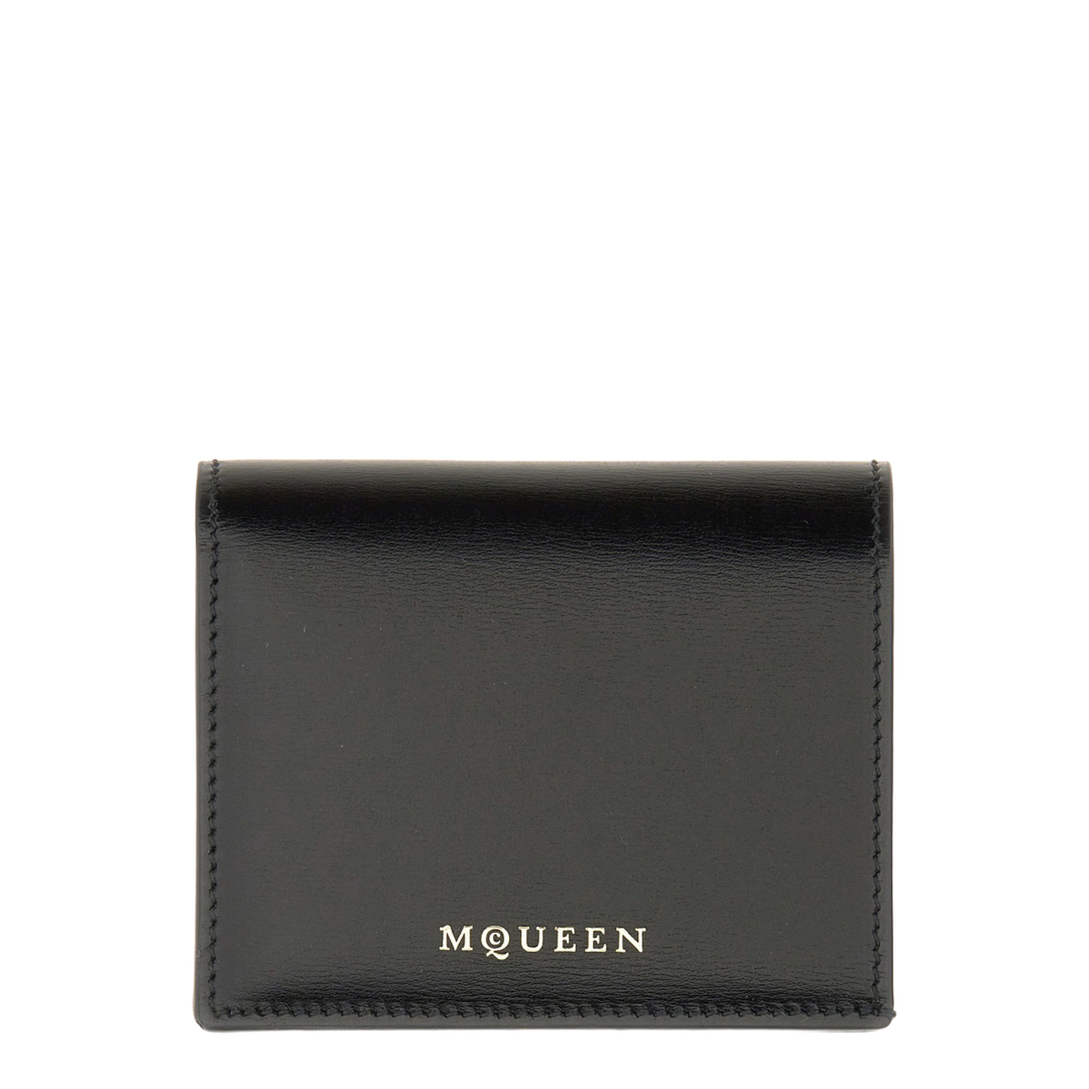 Leather Wallet with Printed Logo