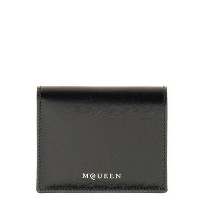 Leather Wallet with Printed Logo