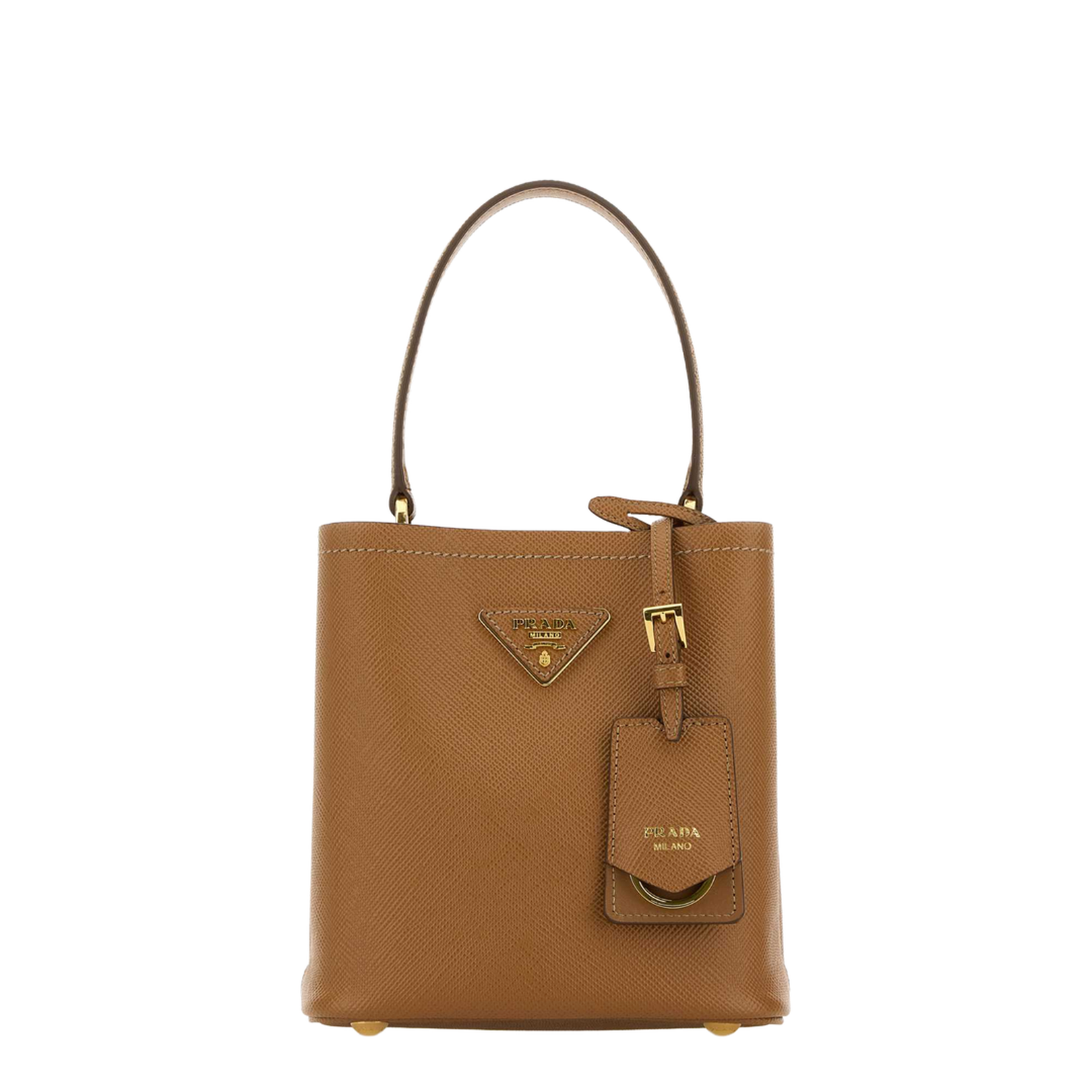 Caramel Leather Small Panier Handbag