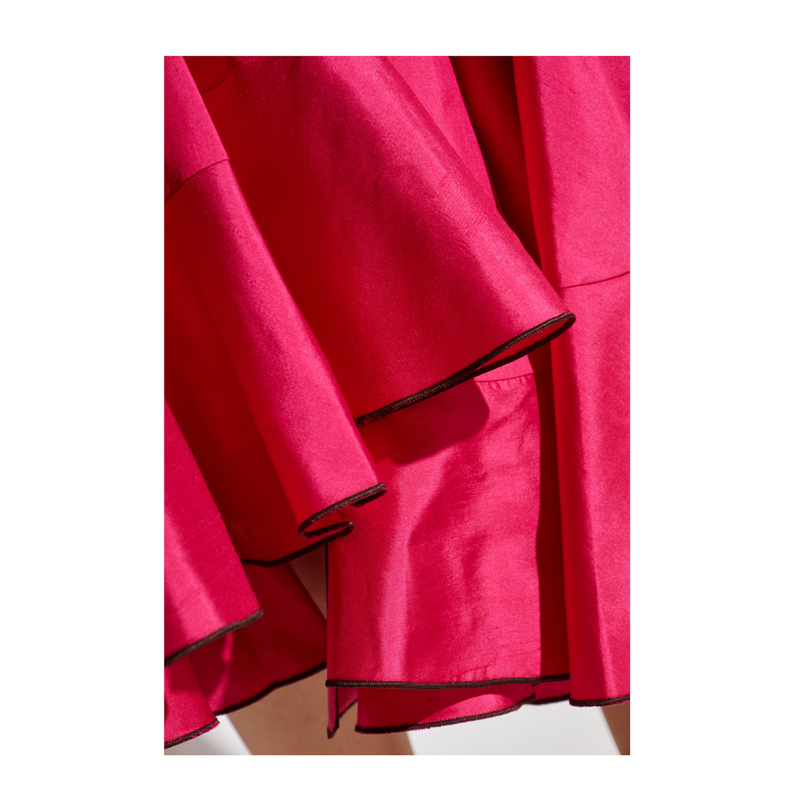 Silk Skirt with an Asymmetric Cut