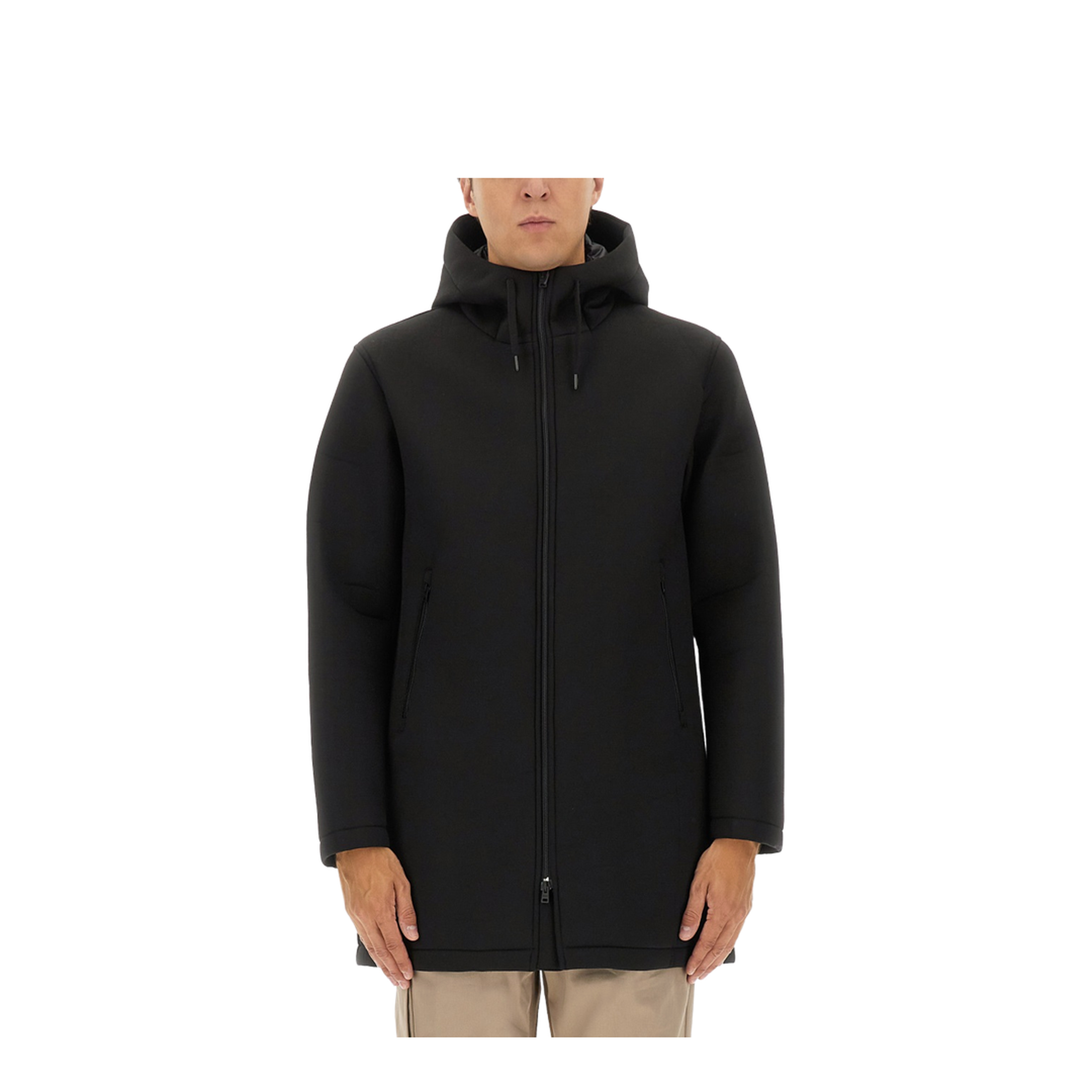 Long Parka in Three Layers Scuba