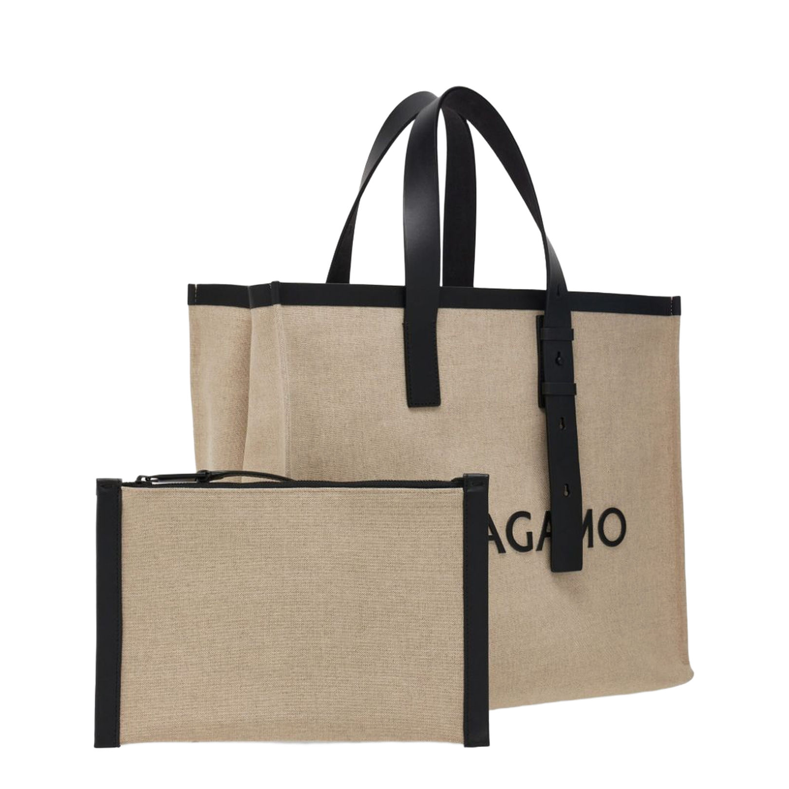 Logo-Embossed Leather Tote