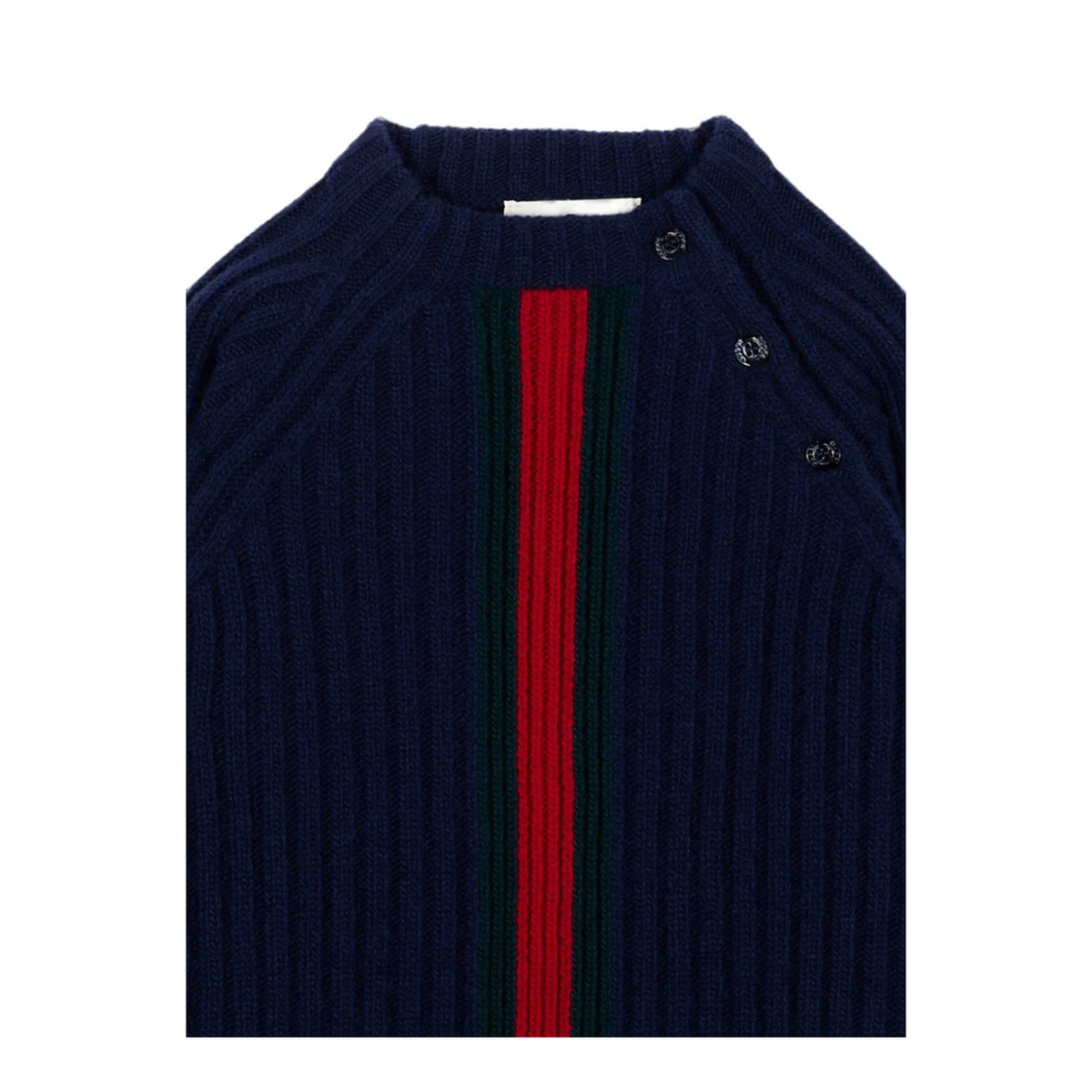 Web Stripe Wool Sweater For Boy