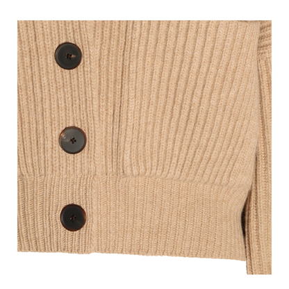 Ribbed Wool Cropped Cardigan
