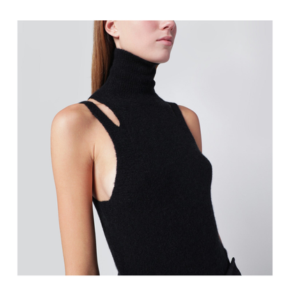 MAYFEYR - Roberto Collina - Black Cashmere Blend Turtleneck Top - 253F01014WOF0109