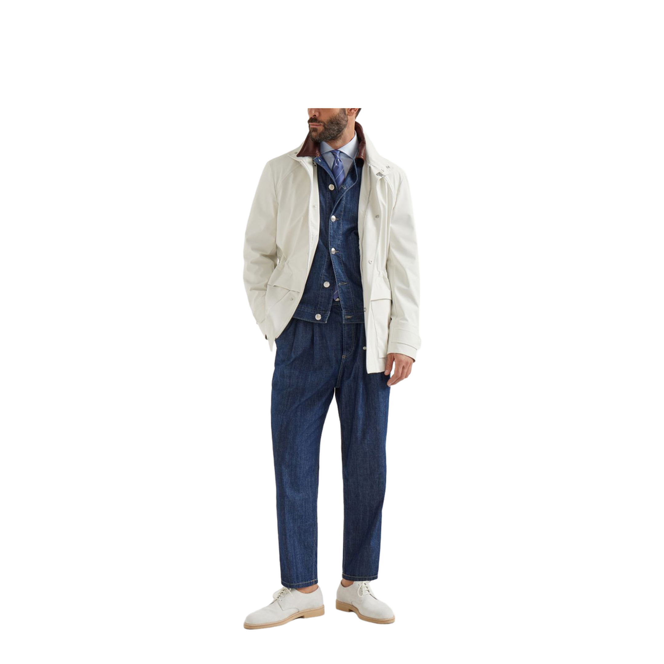 Twisted Denim Cotton Jeans