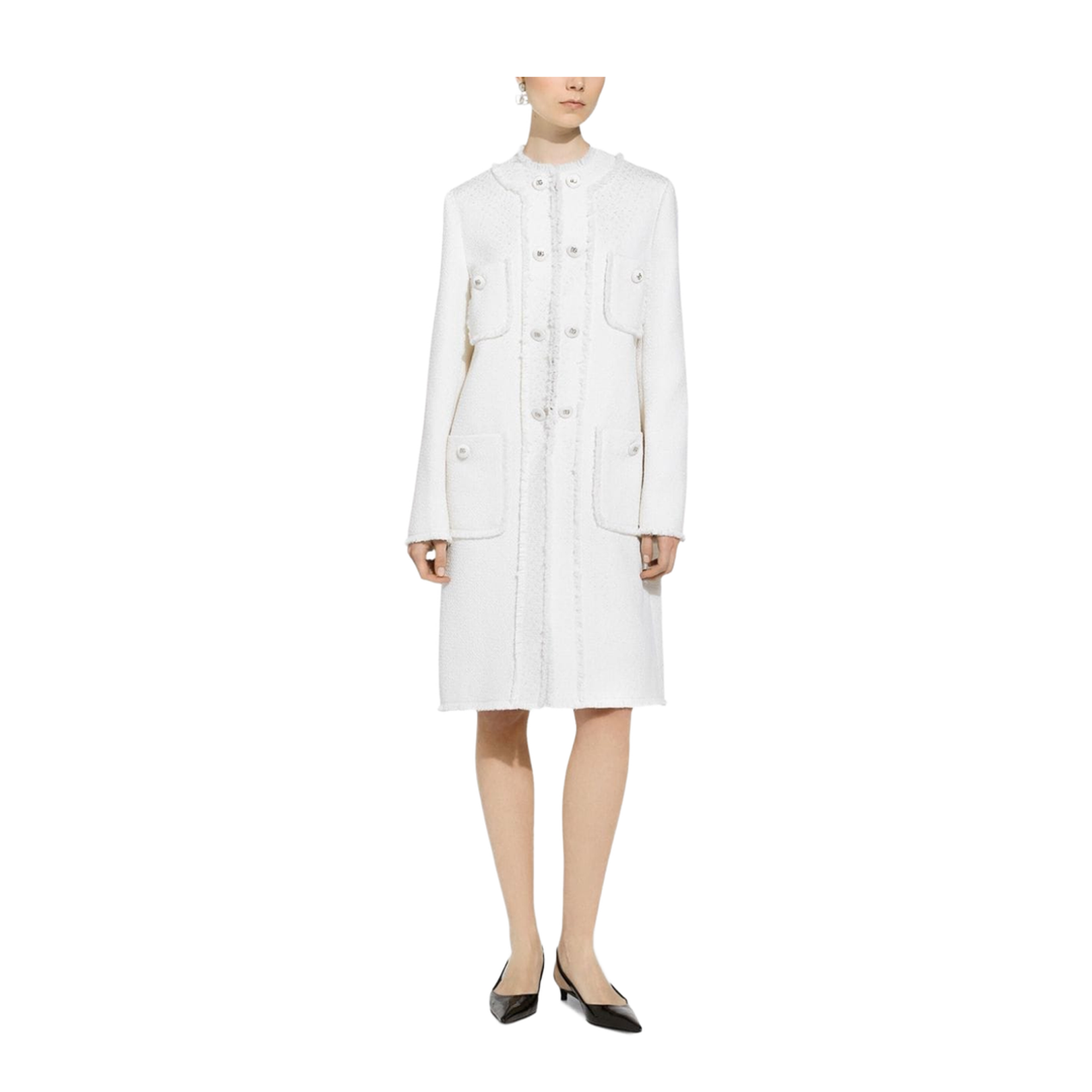 Cream Tweed Coat