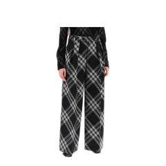 Burberry double pleated checkered palazzo pants