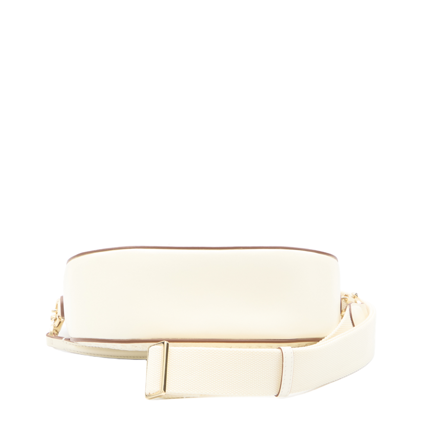 Ivory Raffia and Leather VLogo Handbag