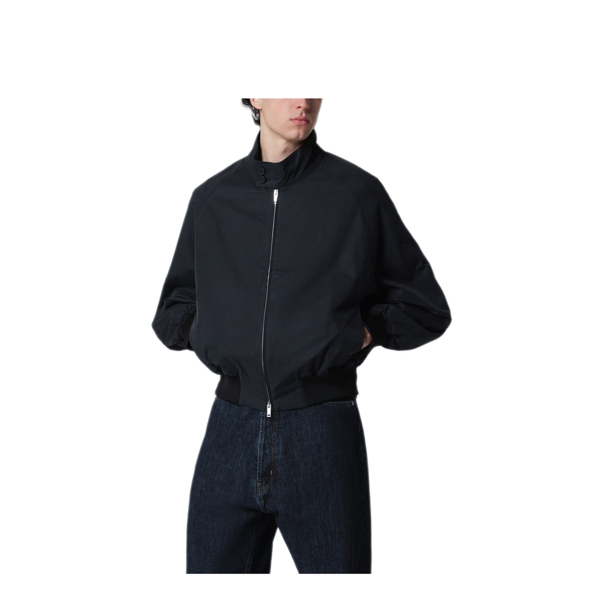 MAYFEYR - Studio Nicholson - Over Bomber Jacket Ink Blue Cotton Blend - OVERSNM1355IN
