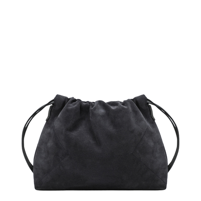 BC Duo Suede Leather Pouch Bag - Midnight Blue