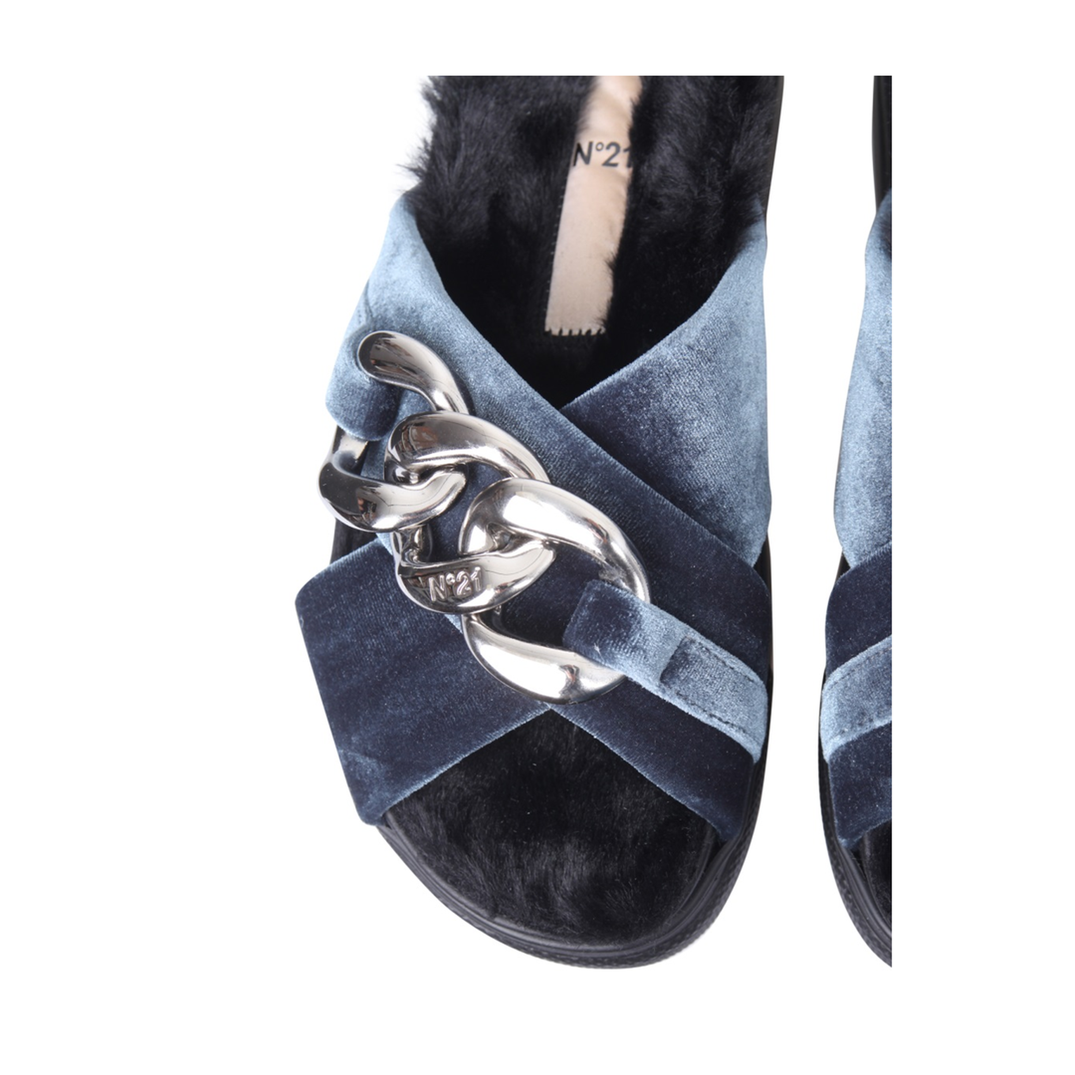 MAYFEYR - N°21 - Sandals With Oversized Chain - 21ISP02070207V001