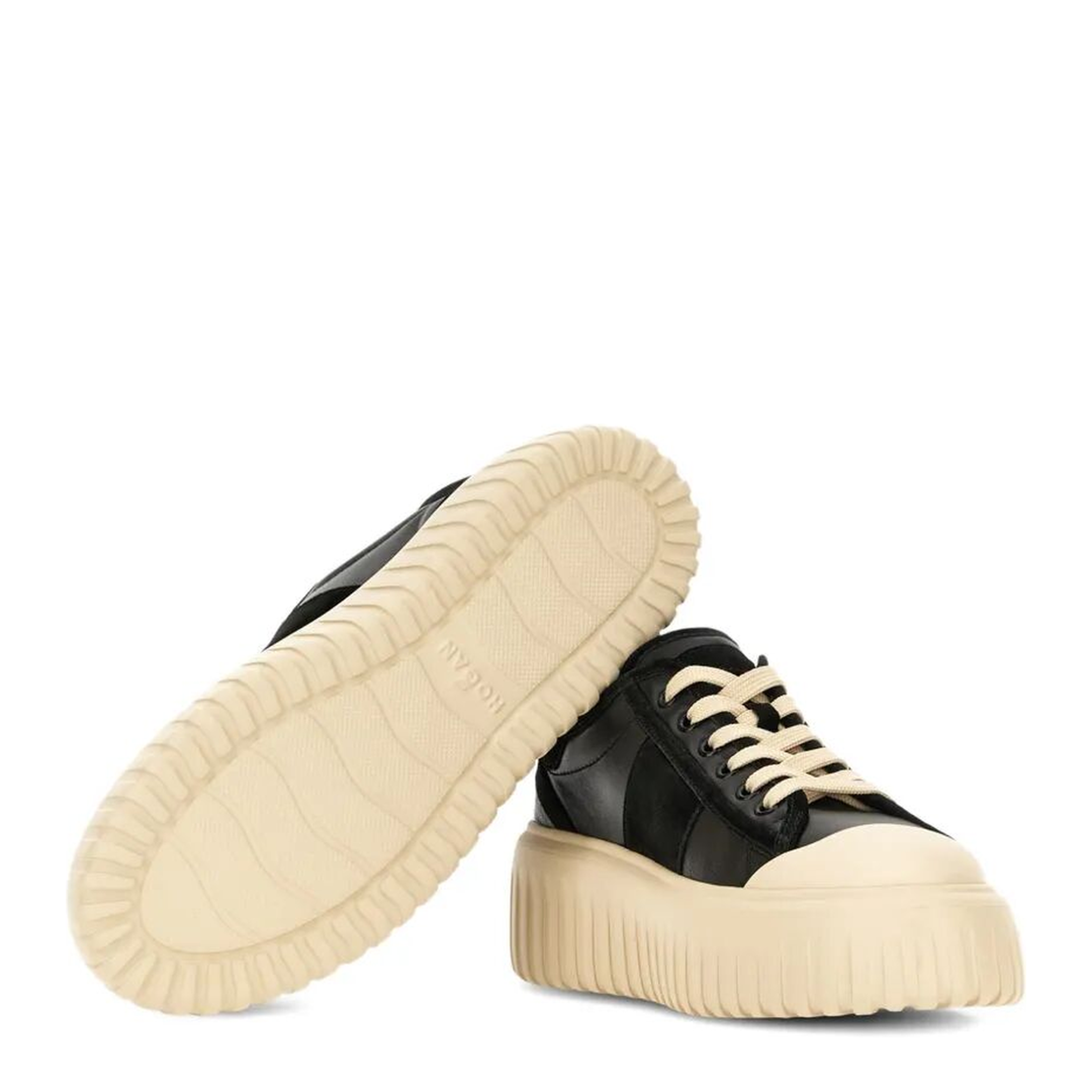 MAYFEYR - Hogan - H-Stripes Nappa Leather And Suede Sneakers - HXW7020FV00SCY