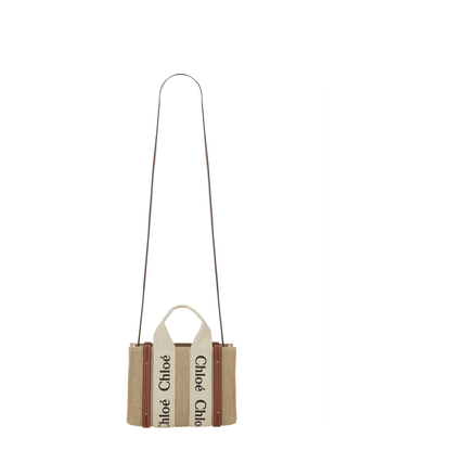 Woody Mini Linen Tote Bag