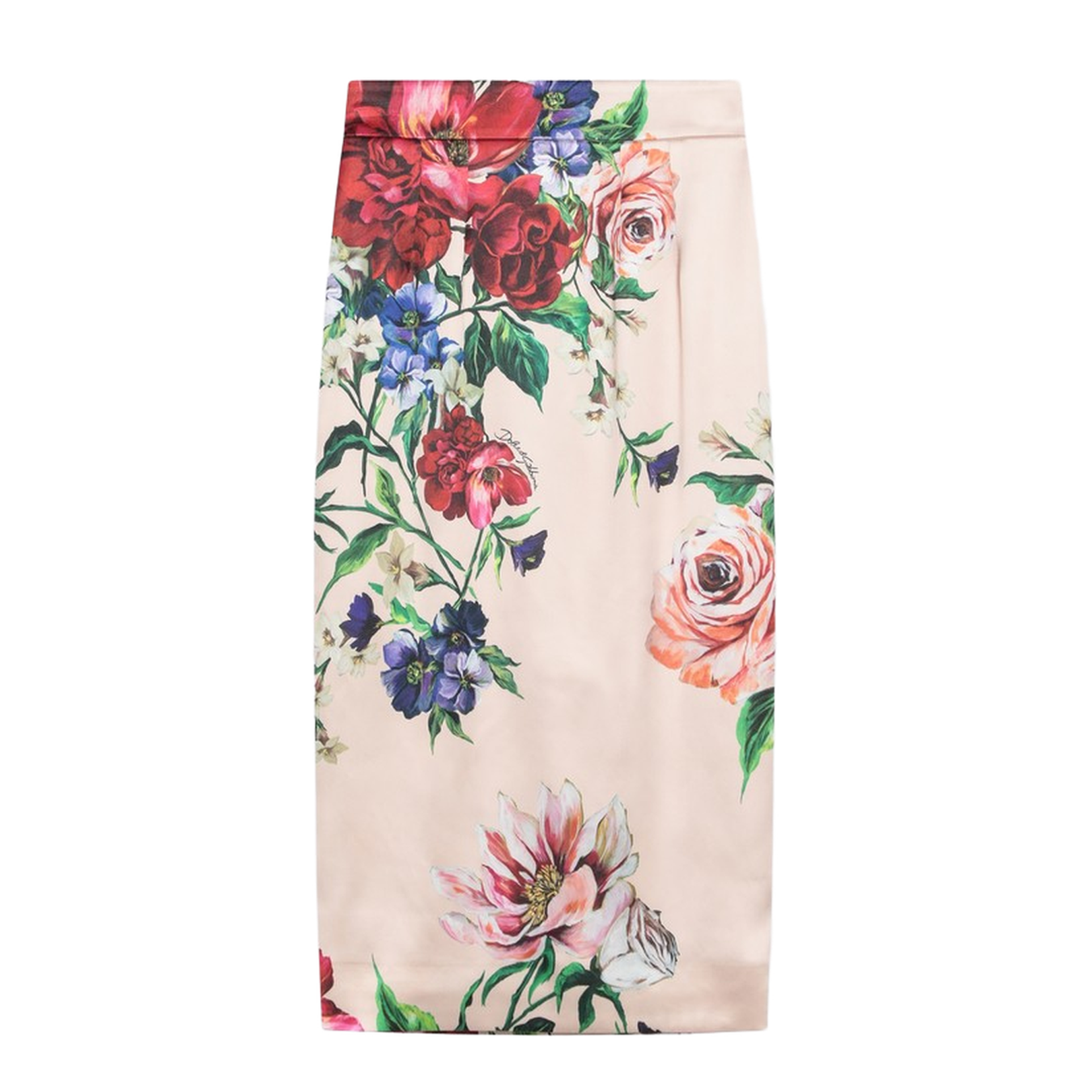Longuette Skirt with Floral Print