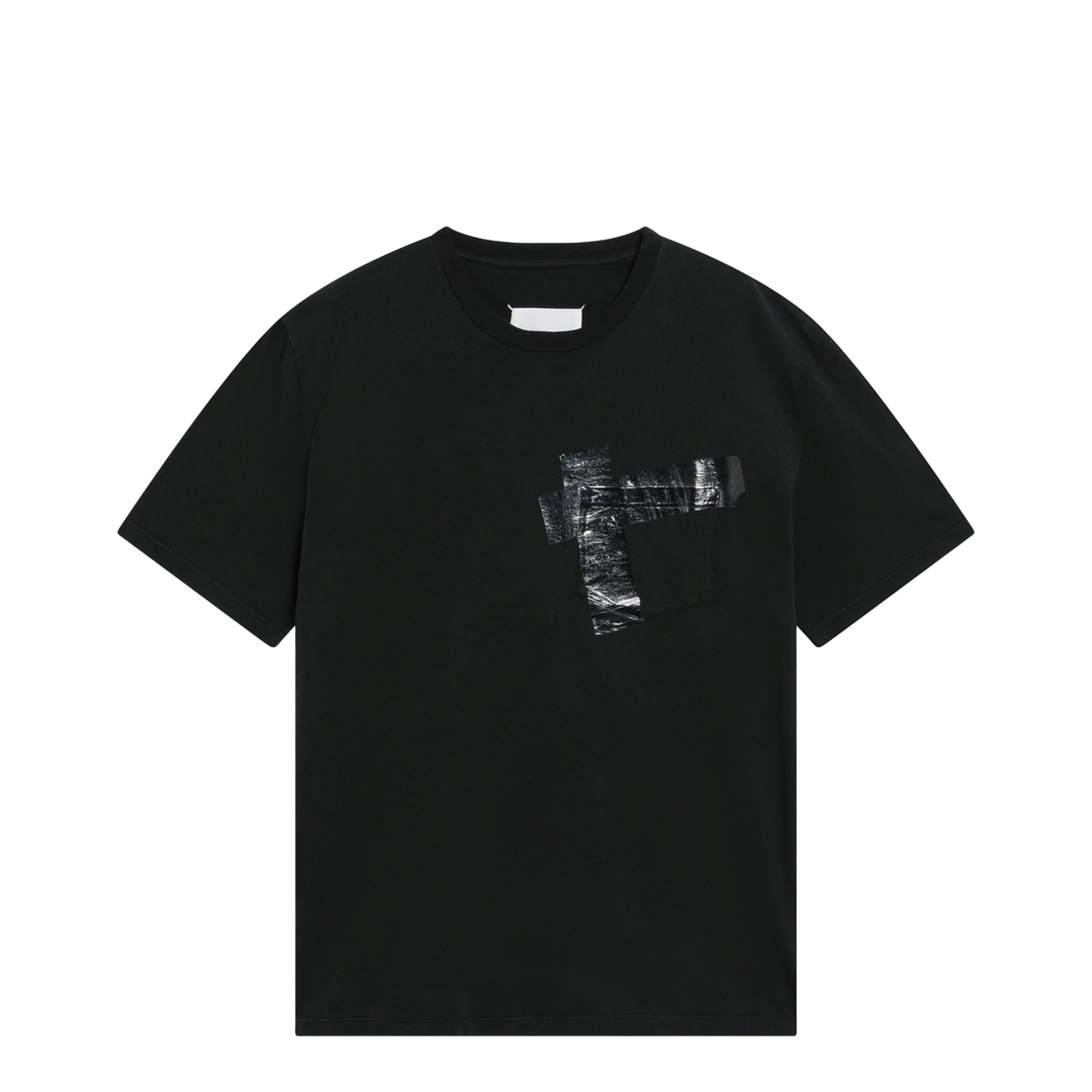 Taped Cotton Jersey T-Shirt In Black