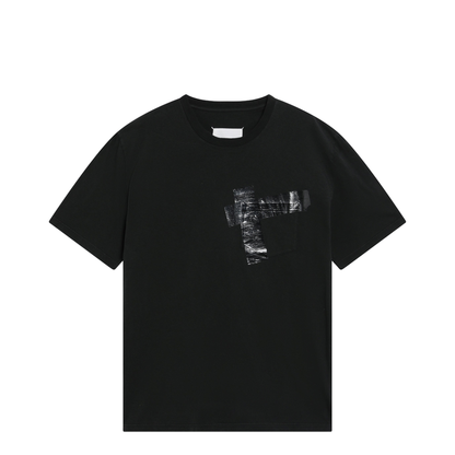 Taped Cotton Jersey T-Shirt In Black