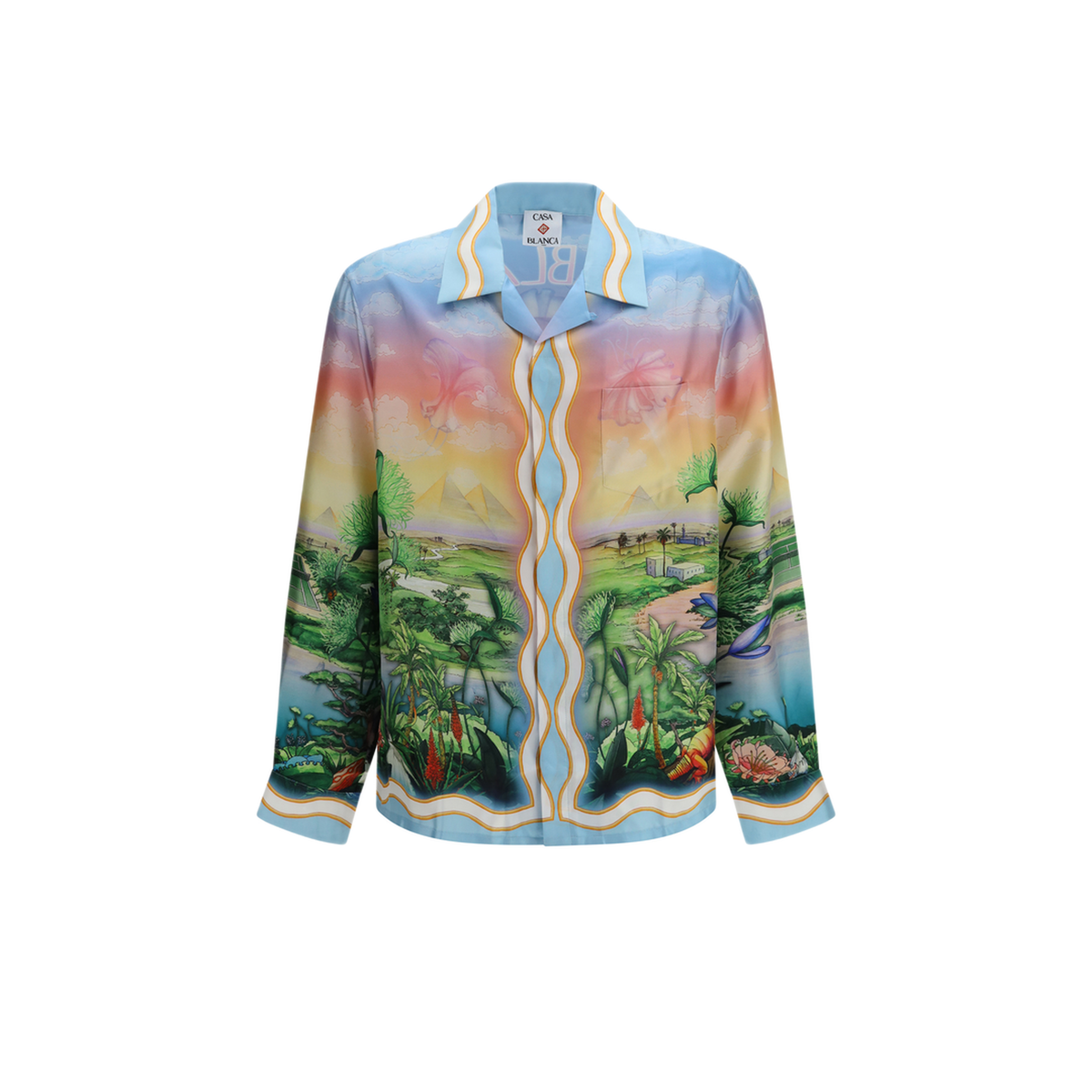 MAYFEYR - Casablanca - Tennis Club Printed Silk Twill Shirt - MAW26SH00604TENNISCLUB