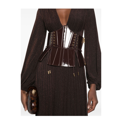 MAYFEYR - Elisabetta Franchi - Brown Dresses - ABR1566E2EV9