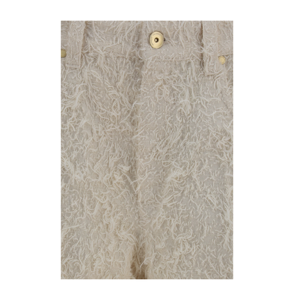 MAYFEYR - Brunello Cucinelli - Square-Leg Dyed Furry Pants With Monili - ML121P4008
