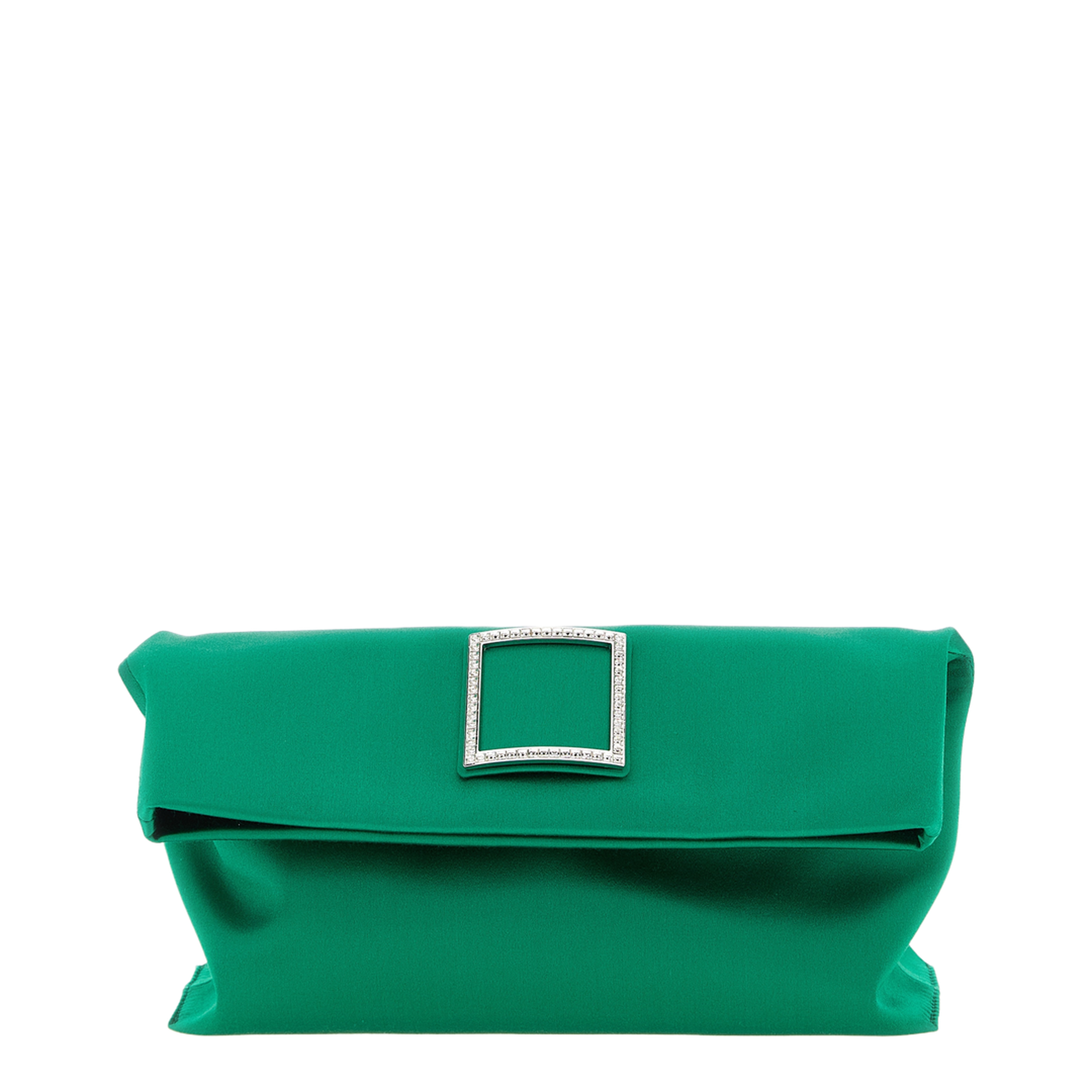 Trompette Clutch Satin Green