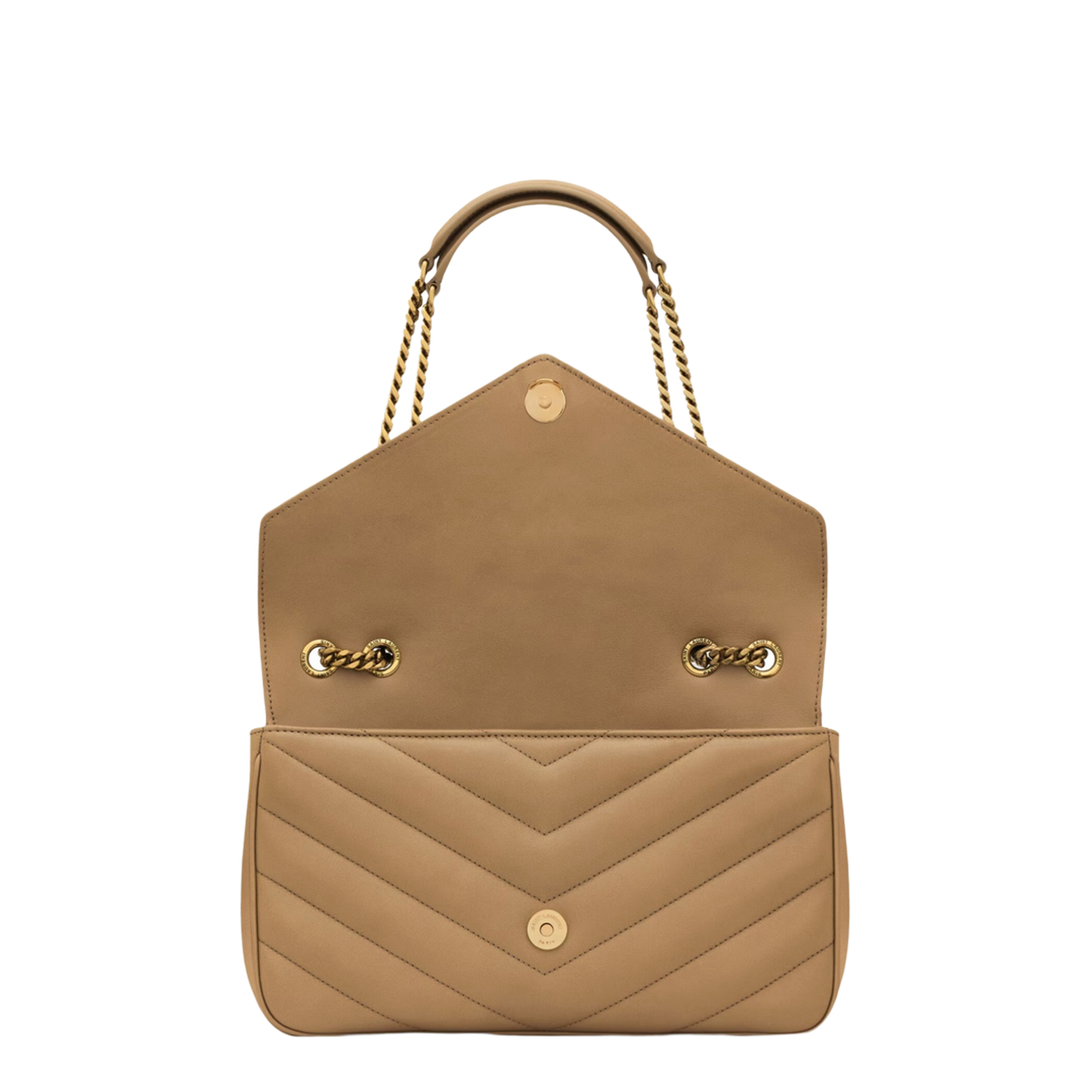 LOULOU Medium Lambskin Shoulder Bag - Natural Tan