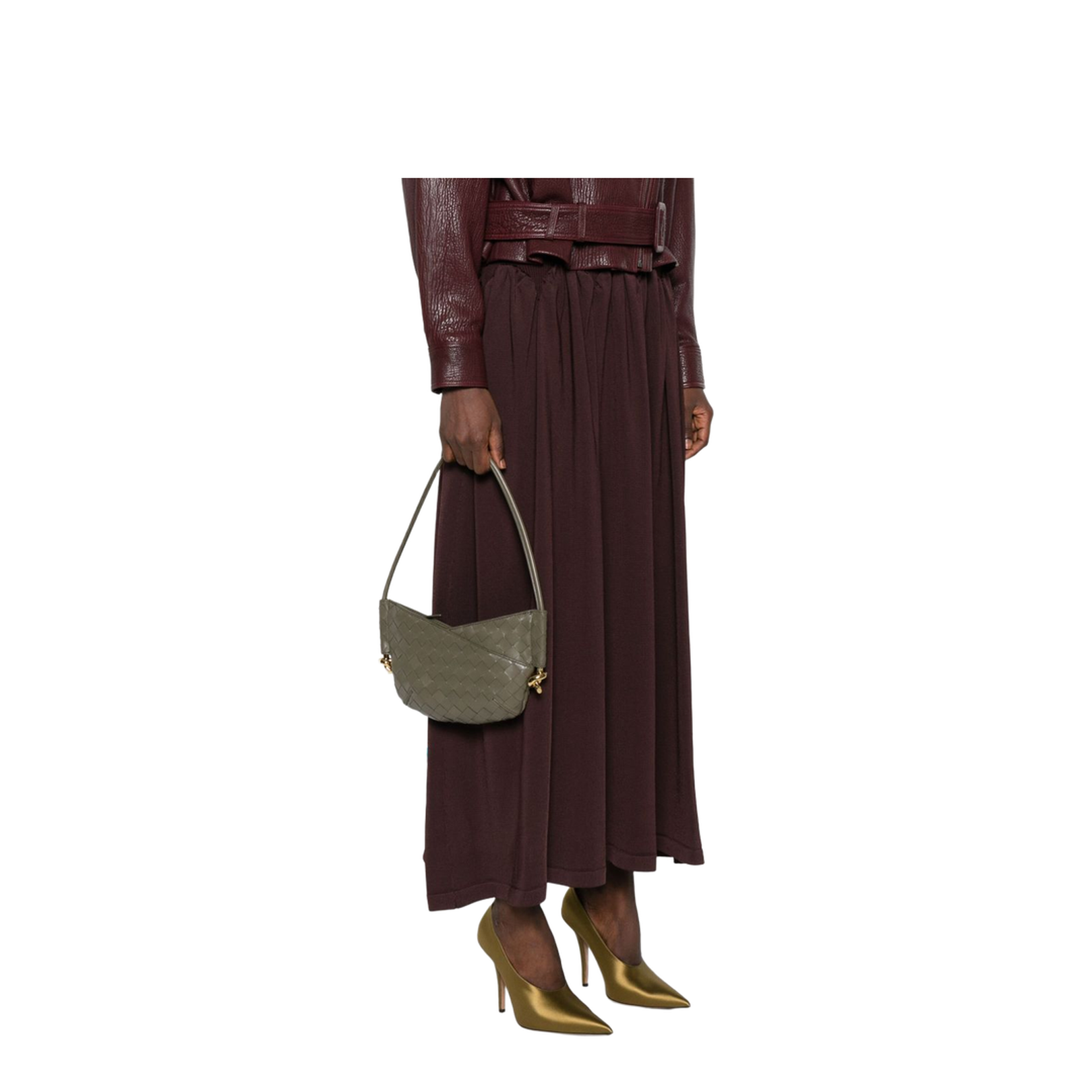 Intrecciato Weave Calf Leather Bag