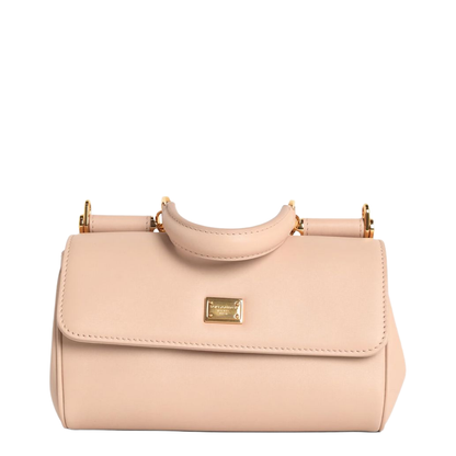 My Sicily Mini Calf Leather Top-Handle Bag - Beige
