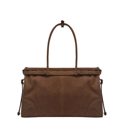 Bonnie large brown suede bag