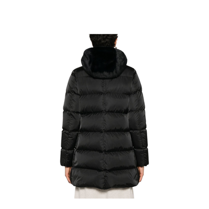 MAYFEYR - Herno - A-Shape Down Jacket In Satin And Alternative Fur - PI001934D12170Z