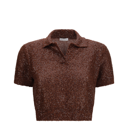 MAYFEYR - Brunello Cucinelli - Linen Cashmere Silk Top With Sequins - MDJ547605