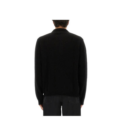 MAYFEYR - SUNFLOWER - Wool Sweater With Polo Collar - 3074BLACK