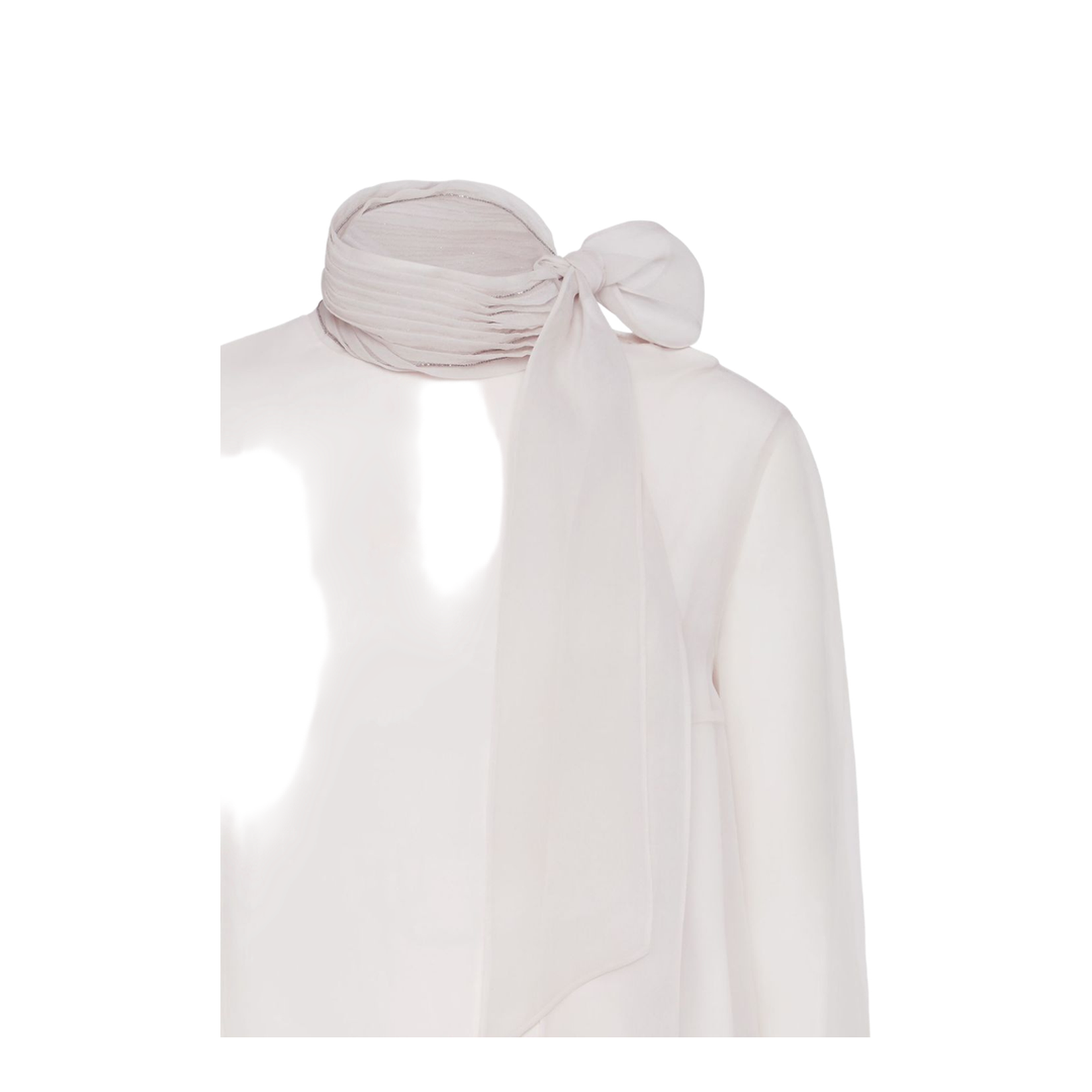 Crispy Silk Pussybow Blouse